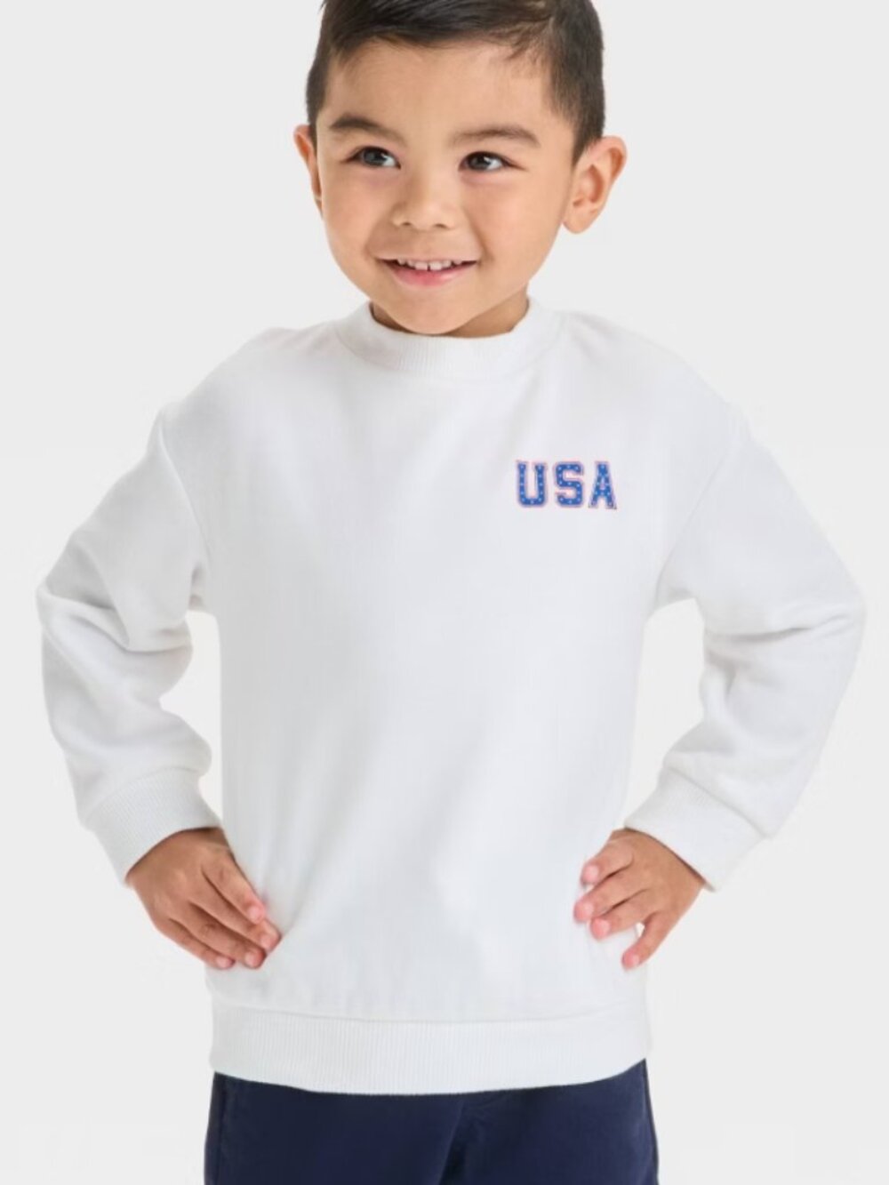 Toddler Boys' French Terry USA Sweatshirt - Cat & Jack™ White